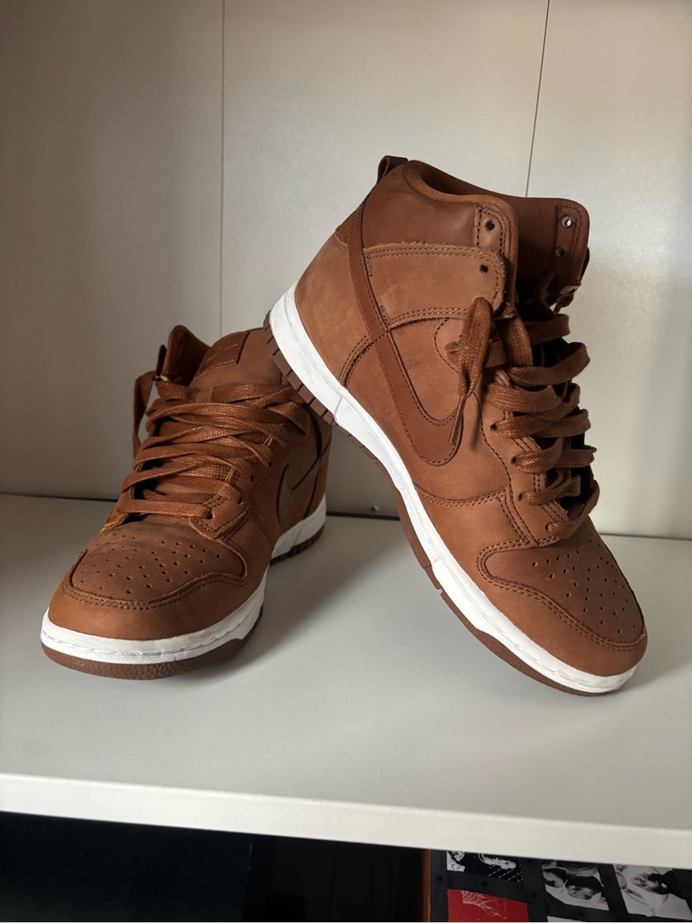 Jordan Brown High-Top Sneakers with White Soles